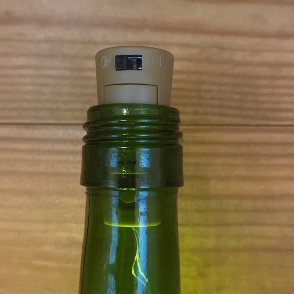 COPY - Lighted Wine Bottle with Cork Fairy Lights Green Bottle - Picture 2 of 5